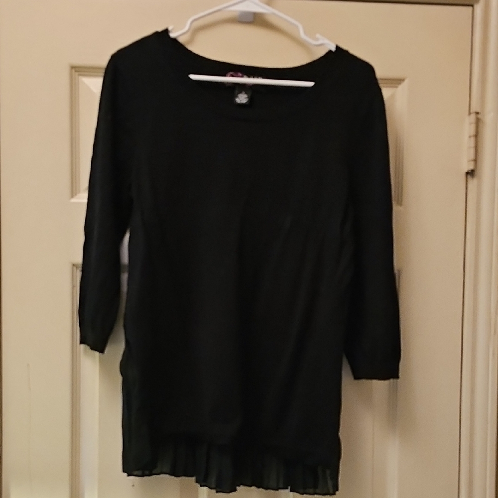 Peck & Peck Black Tunic Top